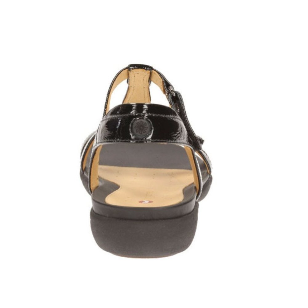 Clarks black patent leather sandals, UN VAZE BLACK PATENT, Size 7 - Picture 2 of 6